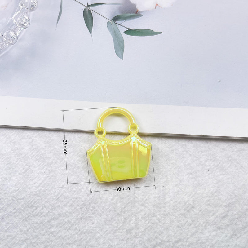 Plated Macaron Bag Hanging UV Pendant Acrylic DIY Ring Key Chain
