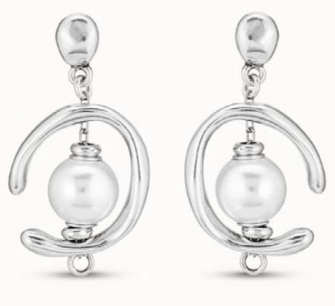925 Silver Pearl Circle Earrings