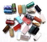 50pc Natural Stone Agate Aventurine Turquoise Tiger Eye Quartz Crystal Pendants