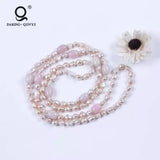 Pink Freshwater Pearl Long Necklace