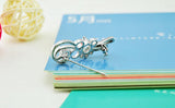 Zircon Inlaid 925 Sterling Silver Brooch - Solid Silver Charm Jewelry