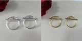 Spanish Style 925 Silver 14k Pin Stud Earrings