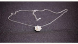 925 Silver Flower Shell Pearl Necklace Pendant Gift