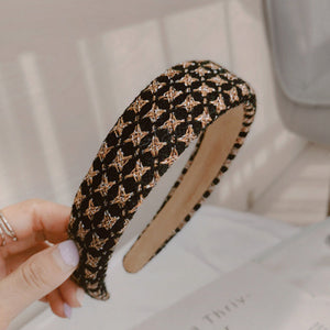 Autumn Girl Plaid Headband Hairpin Hair Accessories Flat Heawear