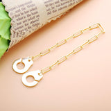 925 Silver Handcuff Link Bracelet for Women Gift