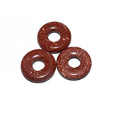 5pcs Natural Stone Donut Charm Pendant Beads Jewelry Making DIY 18mm