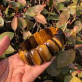 Fengbaowu Yellow Tiger Eye Bracelet Crystal Healing Stones Men Jewelry Gift