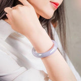 Natural Burmese Emerald Light Purple 54mm-64mm Bracelet