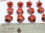 30 Porcelain Beads 15*15mm Star Shape Mixed Color DIY Jewelry Finding