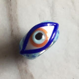 925 Sterling Silver 3D Angel Eye Glass Charm Bead for Bracelet