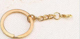 20pcs Metal Key Rings Lobster Clasp Key Chains Gold/Rhodium Tone Z434