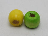 100 Mixed Barrel Wood Beads 12mm with Big Hole