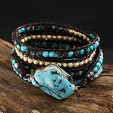 Handwoven Hematite Mixed Bead Strand Bracelet for Women