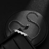 Akizoom Family Names Bracelet Heart Pendant Engraving Nameplate Stainless Steel