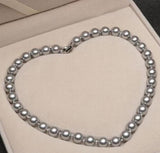Shell Pearl Necklace 8mm Pink Sea Shell DIY Hand Jewelry