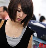 S925 Silver Heart Necklace for Women's Collarbone, Workplace Jewelry