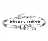 925 Silver Heart Cut Moissanite Gemstone Bracelet for Women