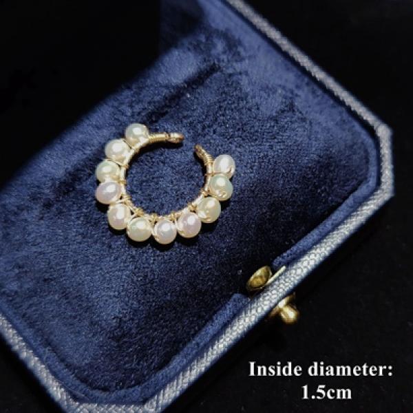 Lii Ji Freshwater Pearl Ear Clip 14K Filled Jewelry Real Pearl For Women