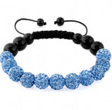 10mm Multicolor Micro Pave Disco Bead Bracelet Crystal