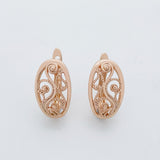 Stud Hollow 585 Rose Circle Earrings for Women