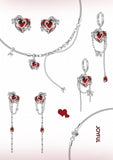 Red Zircon Dangle Earrings High Brass Jewelry for Women