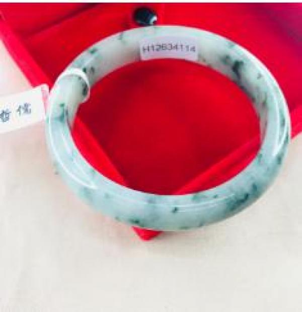 Zheru Jadeite Bracelet Spotted Two-tone 54-62mm Female Princess Jade Bracelet