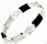 Natural Jade & White Shell Luck Link Bracelet
