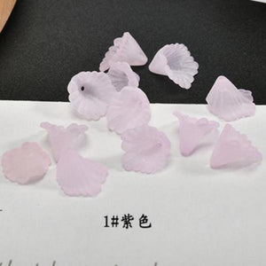 50pcs Frosted Flowers DIY Jewelry Earring Charms