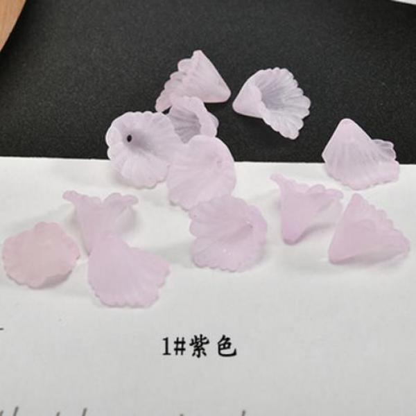 50pcs Frosted Flowers DIY Jewelry Earring Charms