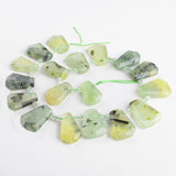 17-22-25-30mm Green Fancy Nugget Gemstone Beads 15''