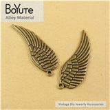 BoYuTe 50*16MM Vintage Metal Angel Wings Charms Lot