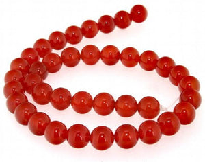 10mm Red Agate Gemstone Loose Beads 15inches Strand