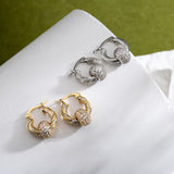 HECHENG Zircon Rhinestone Tassel Earrings for Women Hip hop Party Jewelry
