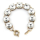 Clear Dot Bracelet Bangle Glass Stone Jewelry for Women