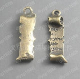 100 pcs Antique Bronze Plated Plates Charms Pendants for DIY Jewelry Making