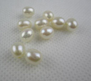 6-7MM Pink Lavender Half Drilled Rice Freshwater Pearl Earrings Pair