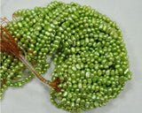 Green Baroque Freshwater Pearls Loose Beads 5-6MM Full Strand 14inches