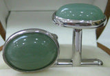 Natural Oval Jade Gems Cufflinks for Men