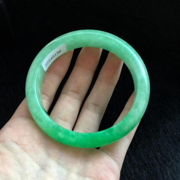 Natural Myanmar Jadeite 54-64mm Green Princess Bracelet