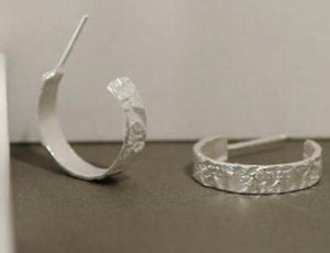 SHANICE S925 Sterling Silver twist C stud earrings accessories