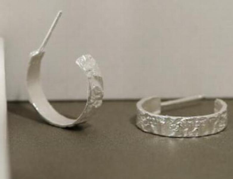 SHANICE S925 Sterling Silver twist C stud earrings accessories