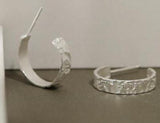 SHANICE S925 Sterling Silver twist C stud earrings accessories