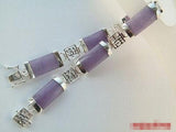 Purple Jade Fortune Bracelet with Luck Link Clasp