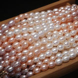 Pink Lavender Rice Freshwater Pearl Bracelet Fine Jewelry