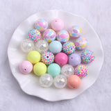 20mm Easter Pastel Mix Acrylic Beads 50pcs Lot Chunky Beads Necklace