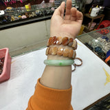 Red Agate Stone Beads Bracelet 11*14mm Natural Gemstone Jewelry Bangle