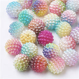 200pcs Pearl Acrylic Round Beads Berry Bead 10mm 12mm 15mm Mixed Bead