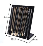 Velvet 10 Hook Necklace Organizer/Tray/Pad