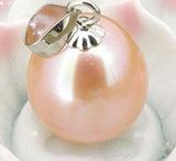 11x13mm Pink Drop Akoya Pearl Pendant