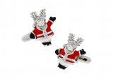 Christmas Santa Claus Red Cufflinks L1679